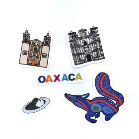 Oaxaca #2 Pack De 5 Calcomanías - Ajebrije - Basílica - Templo de Santo Domingo